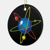 Kleurig model van de Atom Keramisch Ornament (Links)