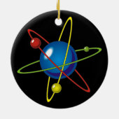 Kleurig model van de Atom Keramisch Ornament (Achterkant)