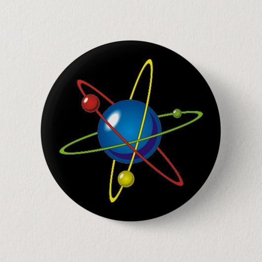 Kleurig model van de Atom Ronde Button 5,7 Cm (Voorkant)