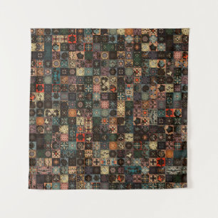 Kleurig  naadloos patroon met florale en wandkleed