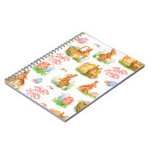 Kleurig naadloos patroon met lenseasterkegel notitieboek (Linkerzijde)