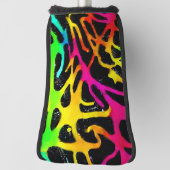 Kleurig neonspleetverfontwerp golfheadcover (Draai 90)