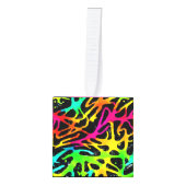 Kleurig neonspleetverfontwerp kubus ornament (Voorkant)