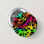 Kleurig neonspleetverfontwerp ronde button 5,7 cm (Voorkant /achterkant)