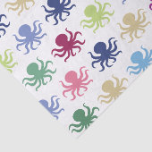 Kleurig octopuspatroon tissuepapier (Detail)