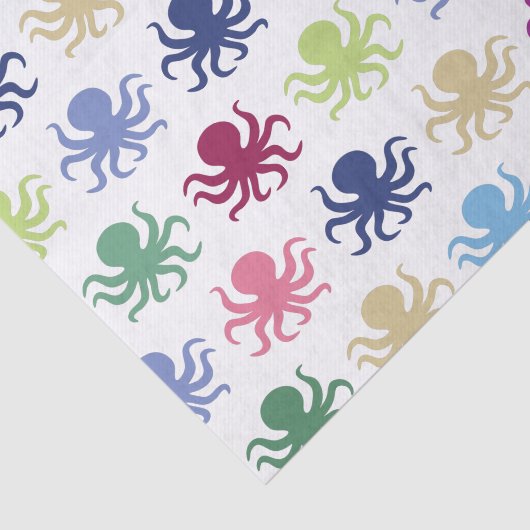Kleurig octopuspatroon tissuepapier (Detail)