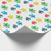 Kleurig ontwerp van het puzzelstuk cadeaupapier (Hoek)