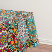 Kleurig ovaal met verschillende soorten mandalas f