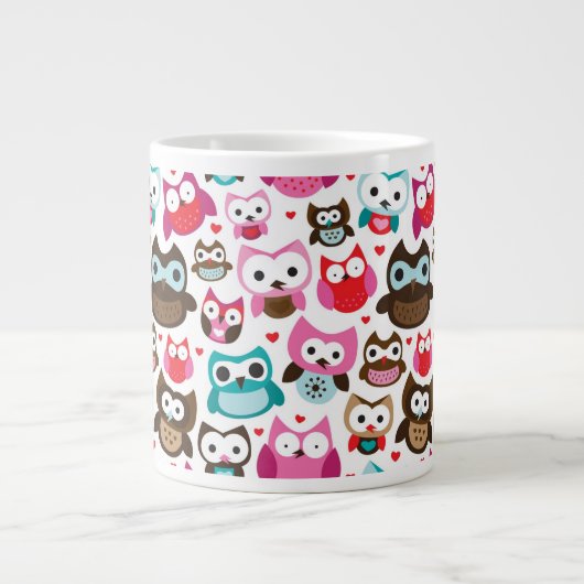 kleurig ovenpatroon extra grote mok (Voorkant)