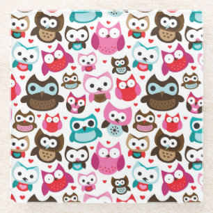 kleurig ovenpatroon glazen onderzetter