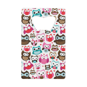 kleurig ovenpatroon kredietkaart flessenopener