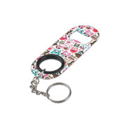 kleurig ovenpatroon mini flessenopener (Achterkant Gekanteld)