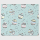 Kleurig paaseipatroon cadeaupapier (Vlak)