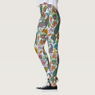 Kleurig paisleypatroon met florale paisley leggings