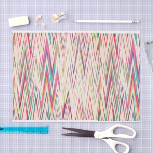 Kleurig papier met gekleurde sinusgolven (Craft)