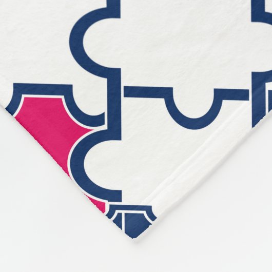 Kleurig patroon, elegant fleece deken (Hoek)