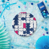 Kleurig patroon, elegant papieren bordje (Feest)