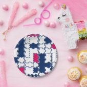 Kleurig patroon, elegant papieren bordje (Feest)