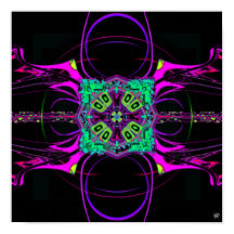 Kleurig patroon (organisch ruimteschip)