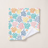 Kleurig patroon van abstracte bloemen bad handdoek (Wasdoekje)