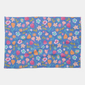 kleurig patroon van abstracte bloemen theedoek (Horizontaal)