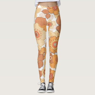Kleurig patroon van bloemen leggings