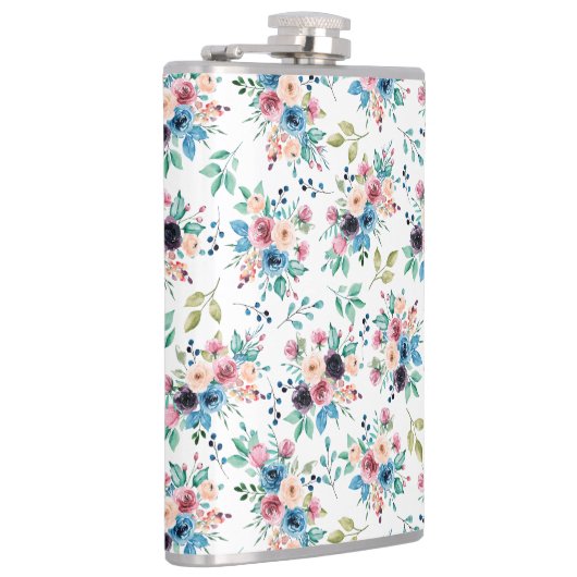 Kleurig patroon van bronbloemen heupfles (Rechts)