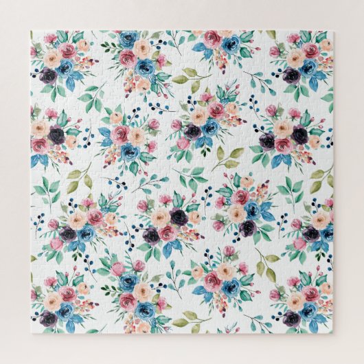 Kleurig patroon van bronbloemen legpuzzel (Verticaal)