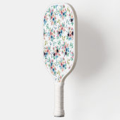 Kleurig patroon van bronbloemen pickleball paddle (Links)