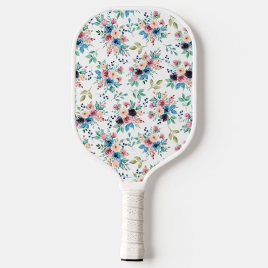 Kleurig patroon van bronbloemen pickleball paddle (Achterkant)
