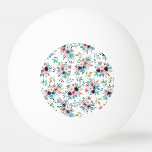 Kleurig patroon van bronbloemen pingpongballen