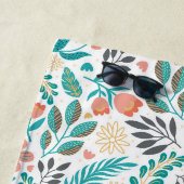 Kleurig patroon van bronbloemen strandlaken (In situ)