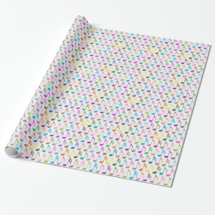 Kleurig patroon van muzieknoten cadeaupapier