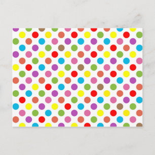 Kleurig patroon van regenboogstippunten briefkaart