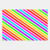 Kleurig patroon van regenboogstrepen inpakpapier vel (Voorkant 2)