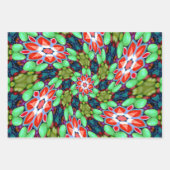 Kleurig patroon van zeepbloemen inpakpapier vel (Voorkant)