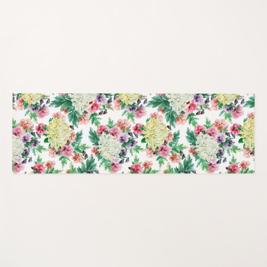 Kleurig patroon van zomerbloemen yogamat (Voorkant (horizontaal))