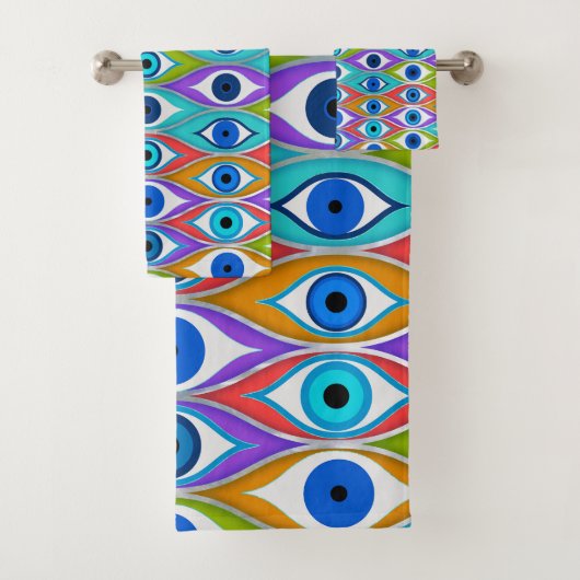 Kleurig patroon voor bescherming van het oog bad handdoek (Insitu)