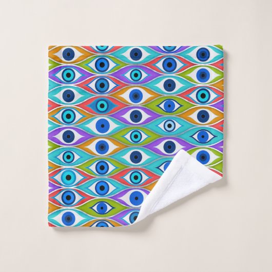 Kleurig patroon voor bescherming van het oog bad handdoek (Wasdoekje)
