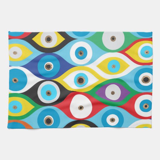 Kleurig patroon voor bescherming van het oog theedoek (Horizontaal)