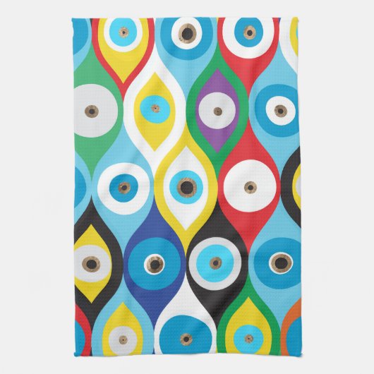 Kleurig patroon voor bescherming van het oog theedoek (Verticaal)