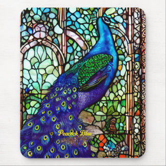 kleurig Peacock Glas in lood Muismat