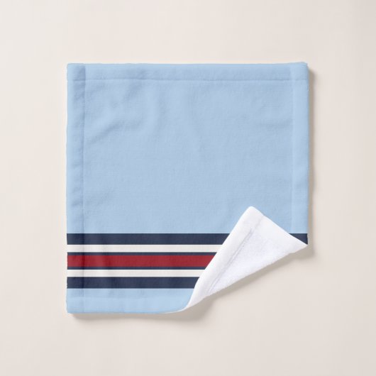 Kleurig persoonlijk Ice Hockey Blue Shirt Stripe Bad Handdoek (Wasdoekje)