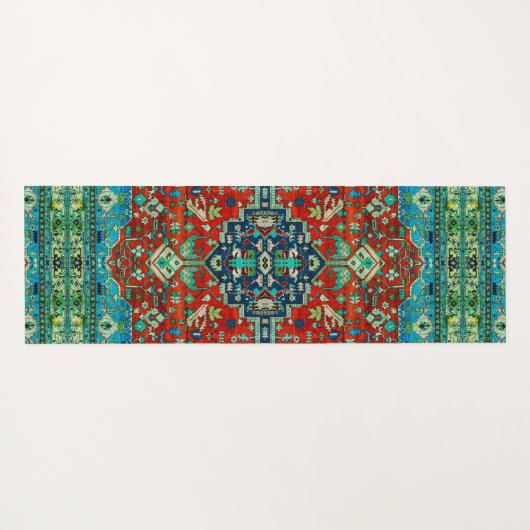 Kleurig Perzisch bewegend tapontwerp 2 Yogamat (Achterkant (horizontaal))