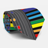 Kleurig pianotoetsenbord stropdas (Opgerold)