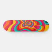 Kleurig Psychedelic groovy-patroon Skateboard (Horizontaal)