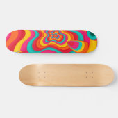 Kleurig Psychedelic groovy-patroon Skateboard (Horizontaal)