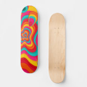 Kleurig Psychedelic groovy-patroon Skateboard (Voorkant)