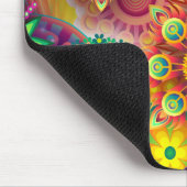 Kleurig psychedelisch Abstract bloempatroon Muismat (Hoek)