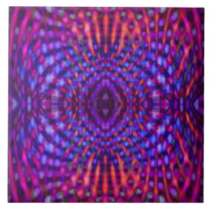 Kleurig psychedelisch patroon tegeltje